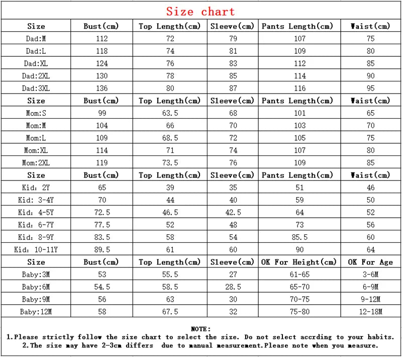 Momsey 2024 New Year Clothes Christmas Family Matching Outfits Mom Dad Kids Pajamas Set DIY Blank 2 Pieces Clothing Sets Xmas Look Pjs