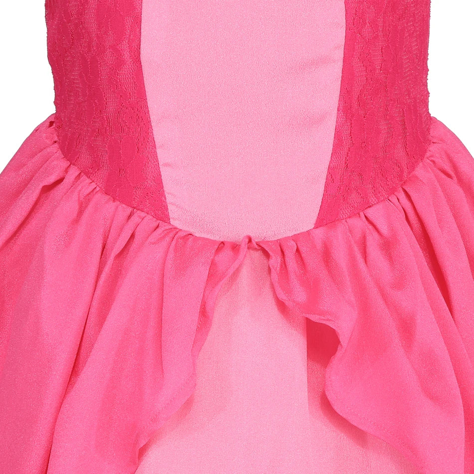 Maxy Girls Peach Princess Dress Halloween Fantasy Costume Children Ceremonial Luxury Carnival Outfits Kids Elegant Gowns Pagent Sets