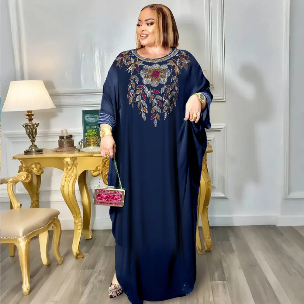 Maxy Plus Size Elegant Dresses for Women Muslim Fashion Boubou Dashiki Ankara Outfit Evening Gown Maxy Kaftan Hooded Robe