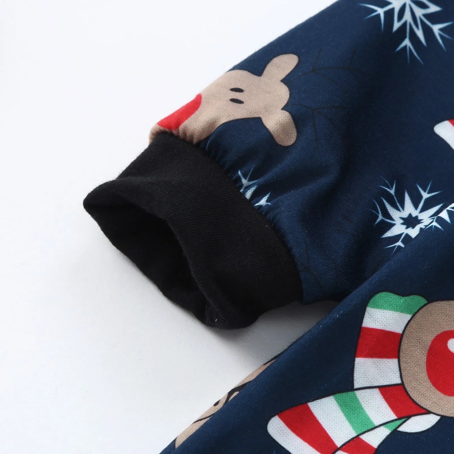 Maxy Christmas Family Clothing Set Adult Children Deer Hooded Romper Jumpsuit Family Pajamas Sleepwear Santa Matching Family Outfit