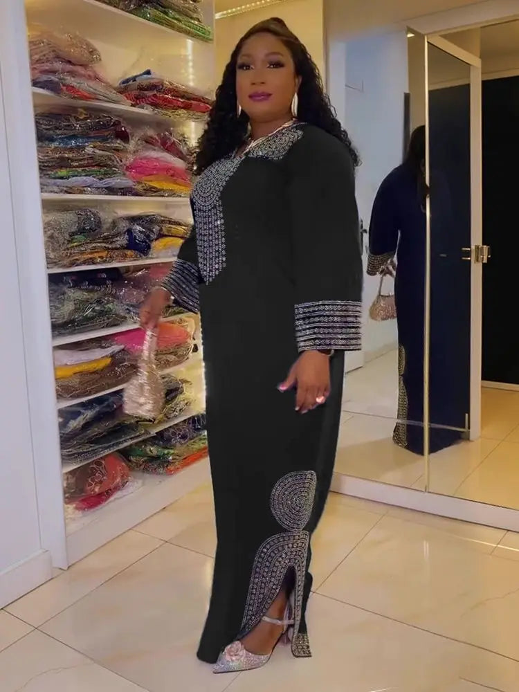 Amay Abayas for Women Dubai Luxury African Muslim Fashion Dress Caftan Wedding Party Dresses Boubou Robe African Clothing