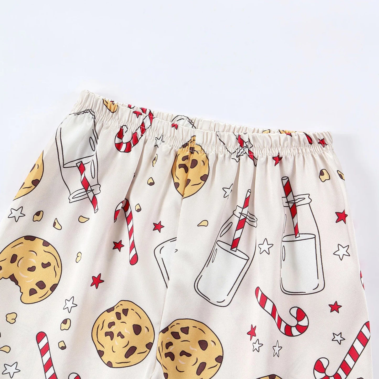 Pajamas Christmas Pattern Long sleeved Pajama Button Set For Kids Boys Cartoon Print Sleeve Pants Girls Sleepwear 2 Piece Sets