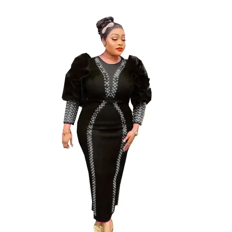 Amay Dresses for Women Elegant African Dashiki Maxy Dress Africa Clothes Ankara Dresses Spring Summer Gowns