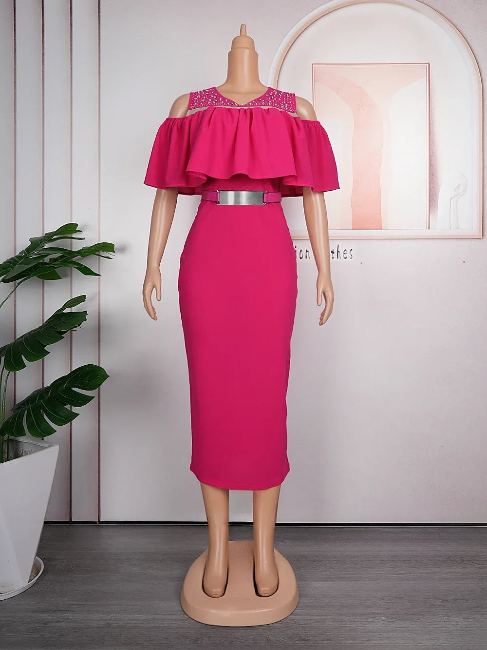 Amay New Party Evening Dresses African Turkey Women Bodycon Robe Ruffle Elegant Dress Wedding Evening Prom Gown Clothes