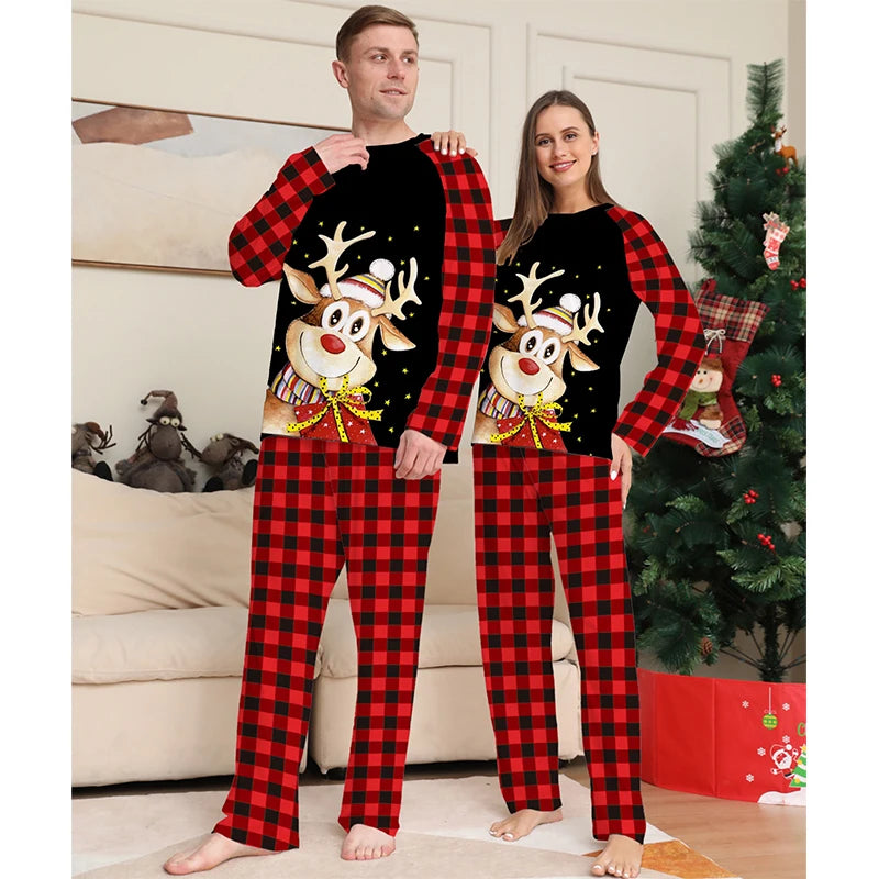Maxy Family Matching Pajamas Mom Daughter Dad Son Clothing Set Women Men Girls Boys Pyjamas Red Sleepwear Family Look