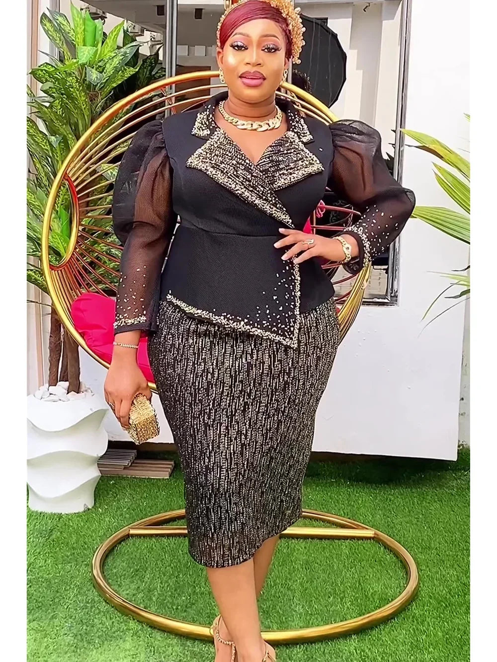 Amay Elegant Dresses for Women New Plus Size Africa Clothing Turkey Wedding Party Long Dress Dashiki Ankara Outfits Robe