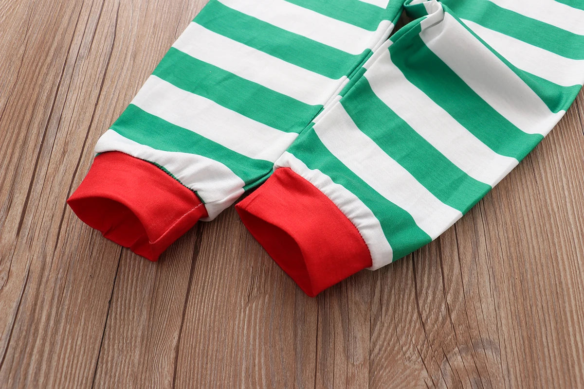 Christmas Family Matching Pajamas Set Mother Daughter Father Son Family Matching Outfit Clothes Baby Romper Sleepwear Pyjamas