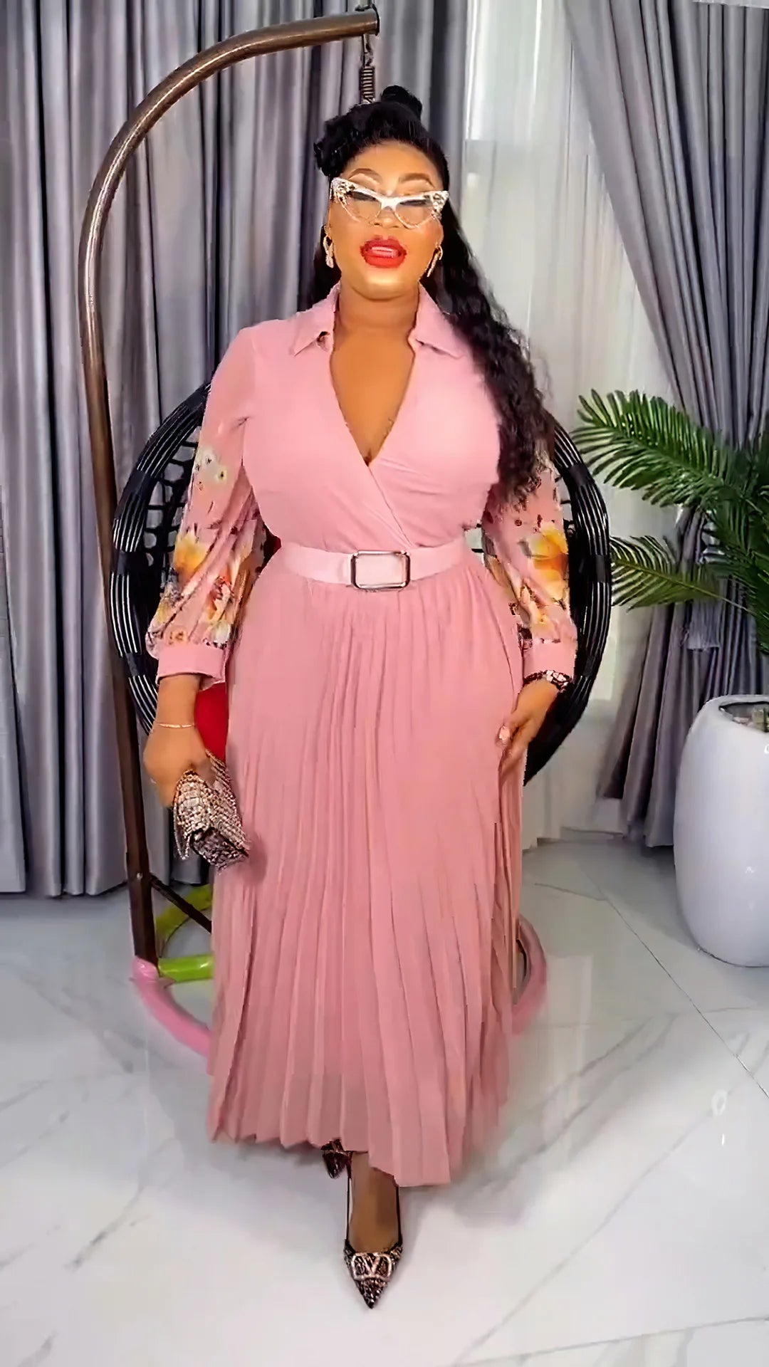 Amay Dresses for Women Plus Size Evening Party Long Dress Clothing Elegant Kaftan Muslim Chiffon Maxy Dress