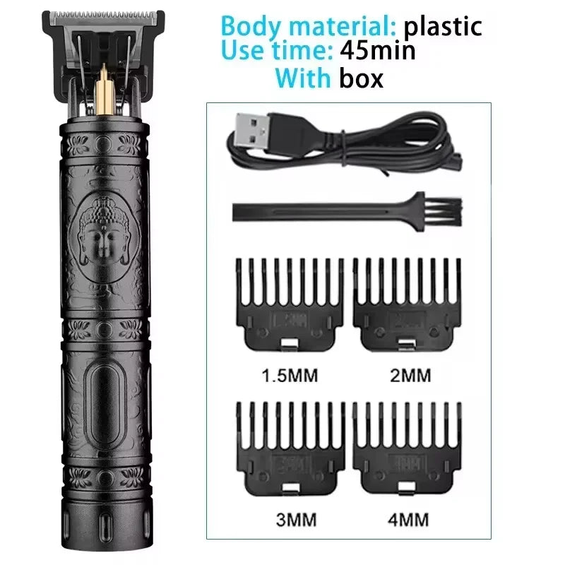 Maxy New Retro T9 Hair Clipper For Men, Electric Shaver, Rechargeable Hair Clipper, Portable Cordless Beard Trimmer