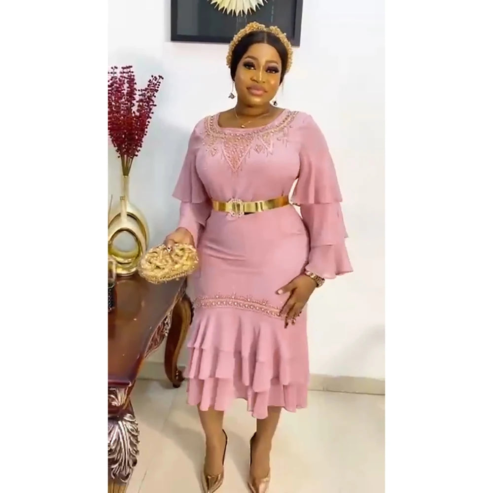 Maxy Plus Size Dresses for Women Dashiki Africa Clothes Ankara Outfits Gown Muslim Turkey Wedding Party Long Maxy Dress