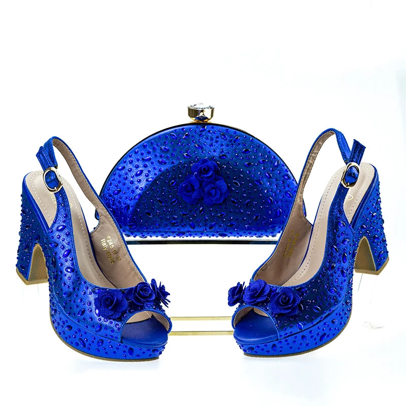 Maxy Fashion Top Italian Designers 2024 Casual Elegant Solid Color Clutch Bag Floral Sequin Summer Women's Platform High Heel Sandals