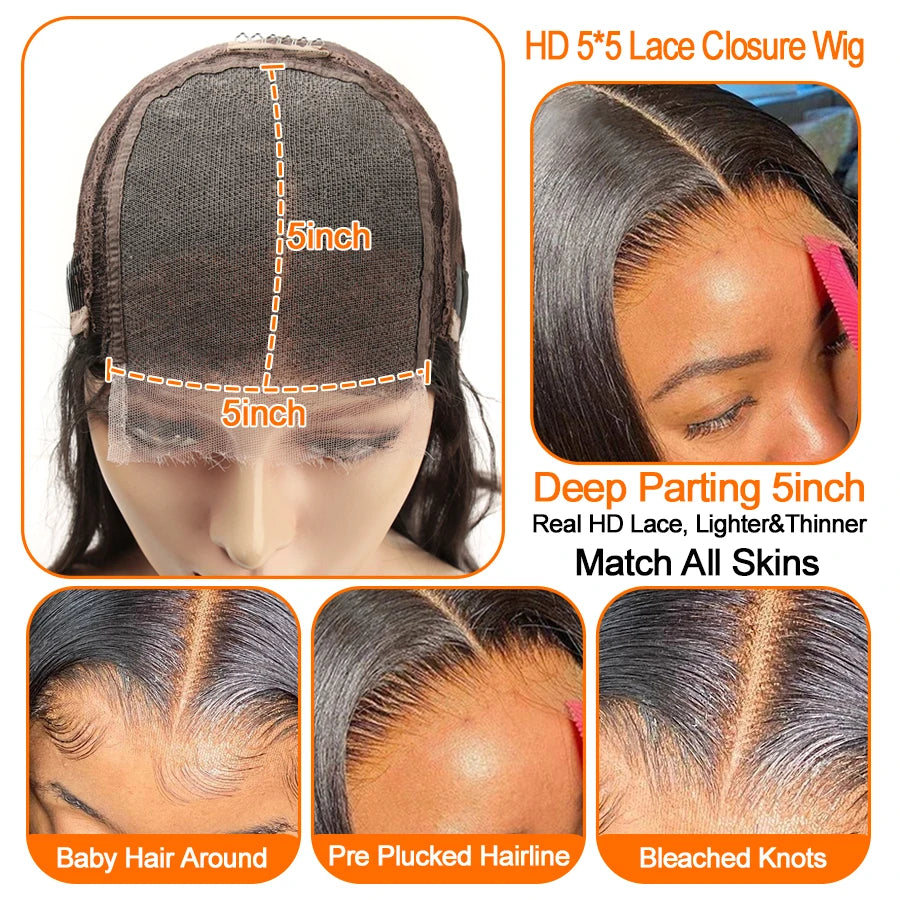 Maxy 250% Afro Kinky Straight Curly Baby Hair Wig Skin like 13*6 HD Lace Frontal Human Hair Wigs For Women Brazilian Pre plucked