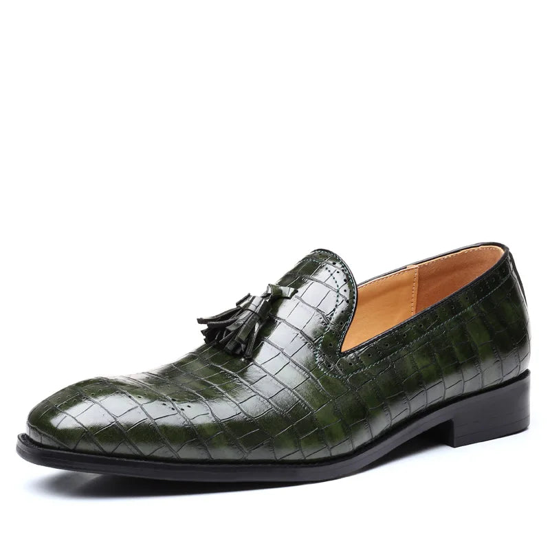 Amay New Italian Men's Dress Shoes Big Size Loafers Classic Tassel Comfortable Business Office Men Casual Shoes Formal Wedding Shoes