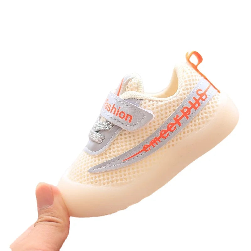 Maxy Boy Toddler Shoes Spring and Autumn New Soft Bottom Non-Slip Baby Mesh Shoes Baotou Toddler Girl Sneakers Kids Shoes