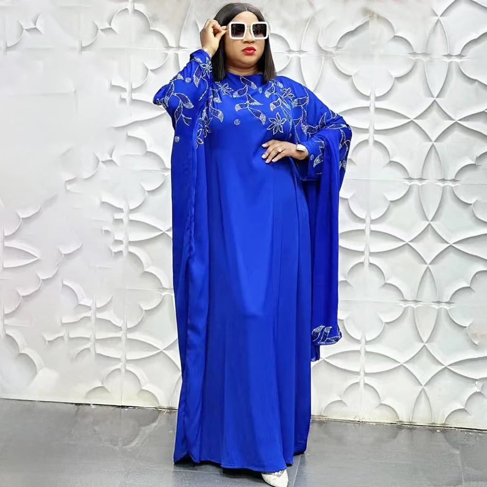 Maxy Abayas for Women Dubai Luxury African Muslim Fashion Dress Caftan Marocain Evening Party Dresses Boubou Robe Djellaba Femme