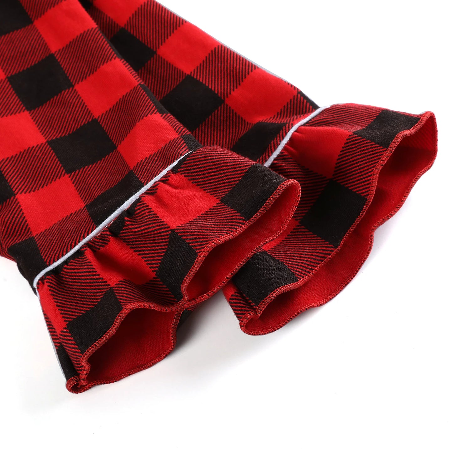 Babs pajamas red plaid cotton kids boy and girl family matching Christmas pyjamas sets