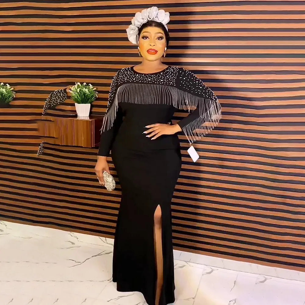 Amay Luxury Evening Mermaid Dresses for Elegant Women Plus Size Wedding Party Long Dress Turkey Robes Dashiki Ankara Africa Clothing