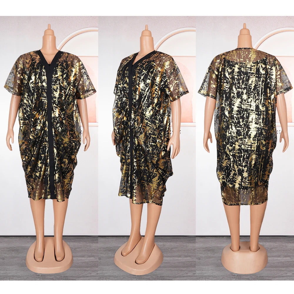 Maxy African Dresses for Women Traditional Africa Clothing Dashiki Ankara Outfits Gown Abayas Robe Muslim Kaftan Maxy Long Dress