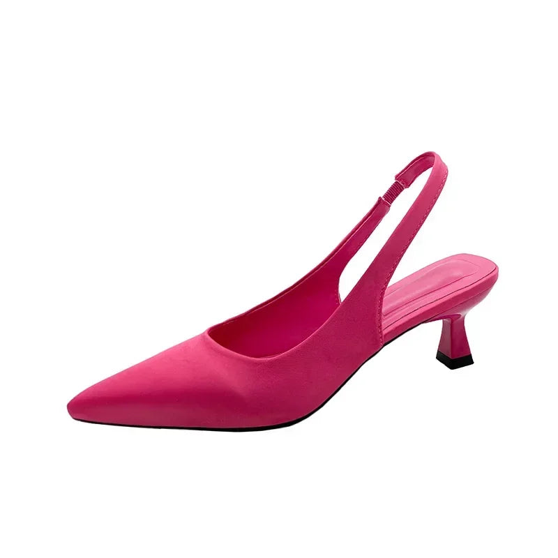 Amay Single Shoes for Women Summer Pointed Toe Stiletto Women's Slingbacks Shoes Sexy Party Dress Office Shoes Ladies