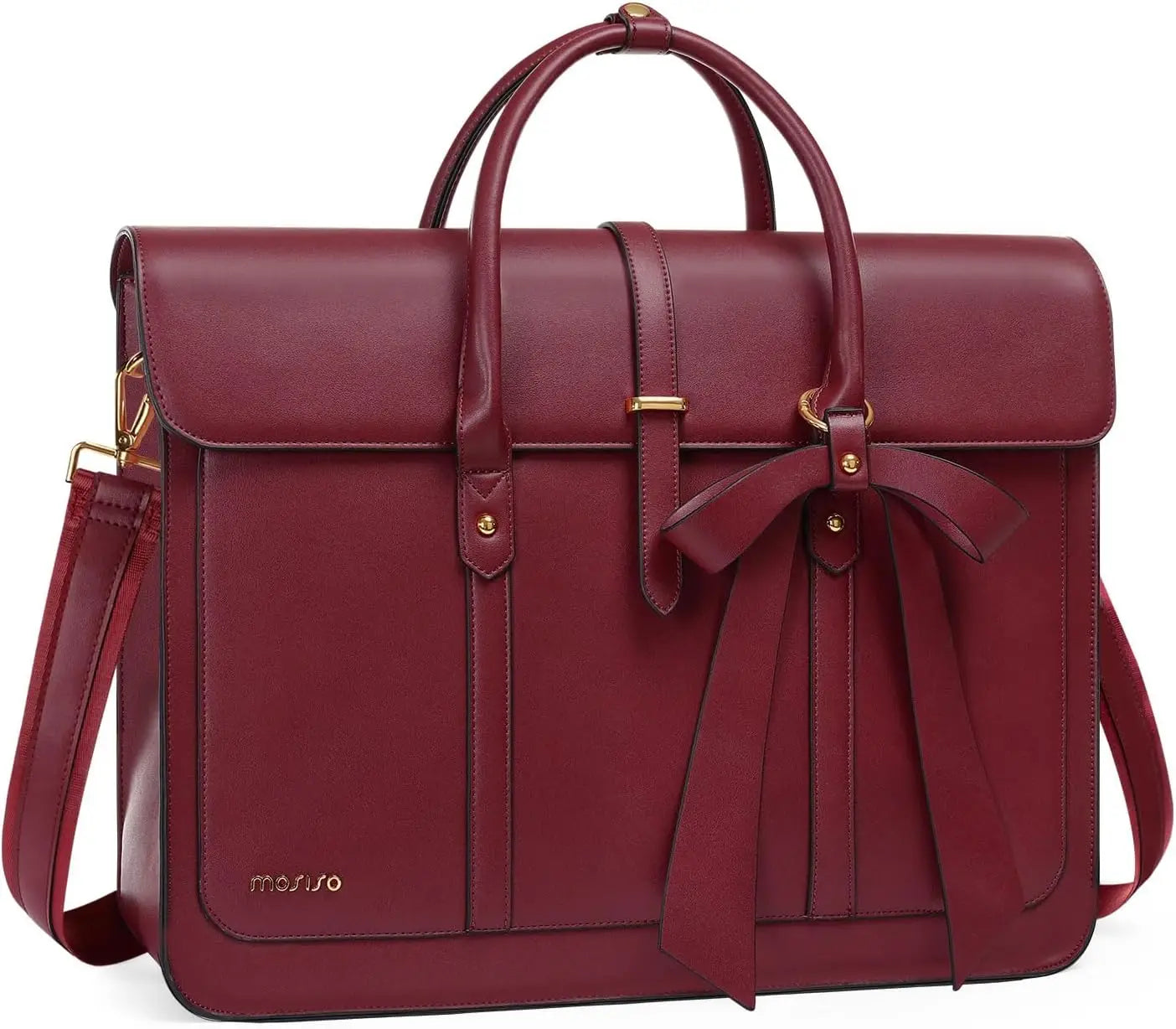 Maxy 13.3 14 15 16 17.3-inch Laptop Bag for MacBook Air Pro M3 M2 Notebook Women PU Leather Tote Laptop Shoulder Bag Backpack Handbag