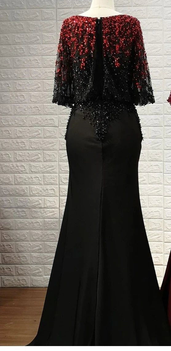 Maxy tailor shop mother of bride dress silver sequin beads dress occasion wear dress plus size sequin dress silver formal gown