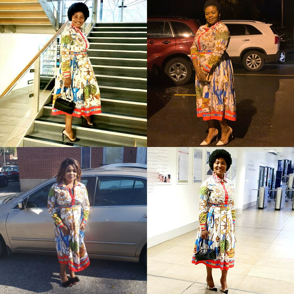 Amay Summer Style Print Plus Size Dress High Quality Summer Dresses Women