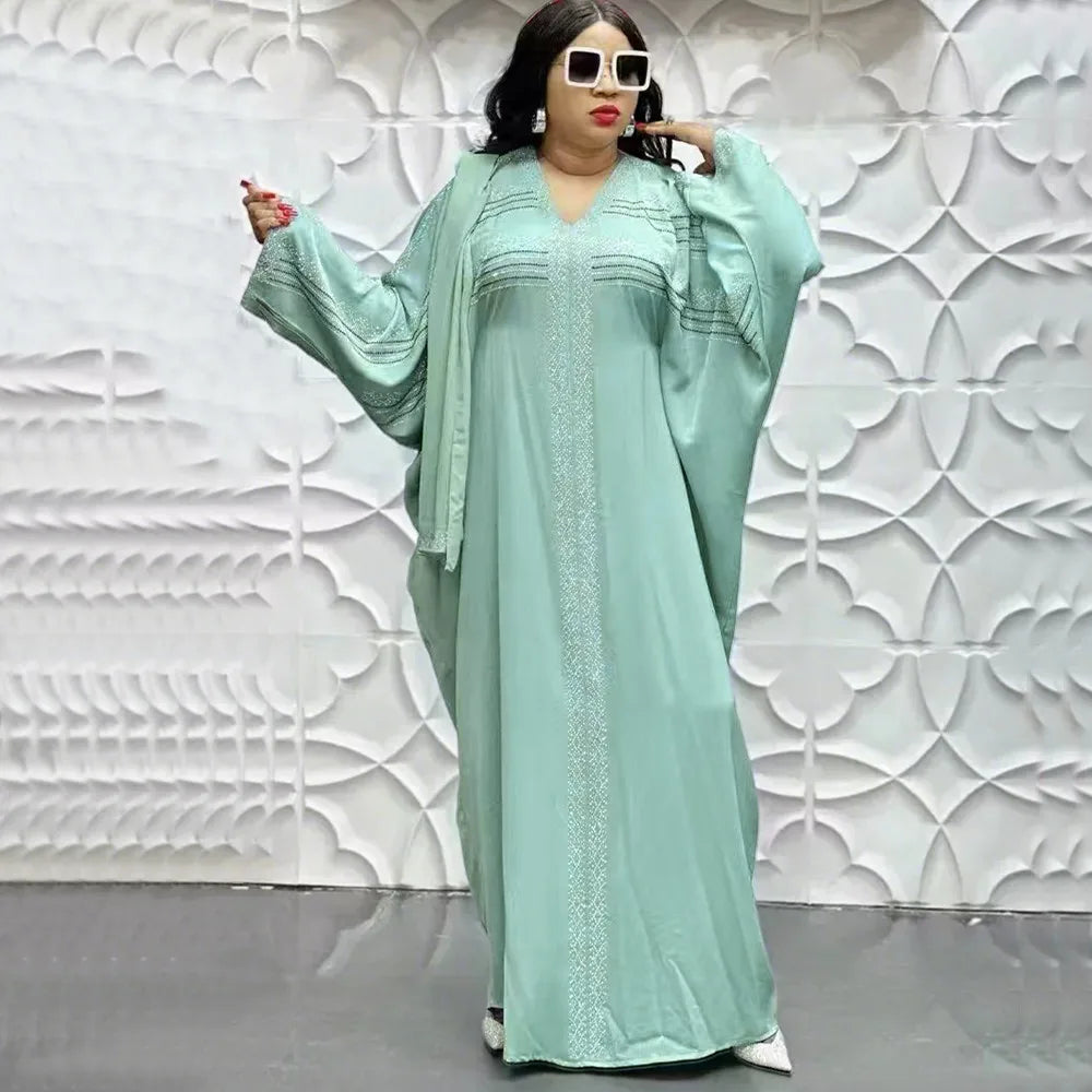Maxy Abayas for Women Dubai Luxury African Muslim Fashion Dress Caftan Marocain Evening Party Dresses Boubou Robe Djellaba Femme