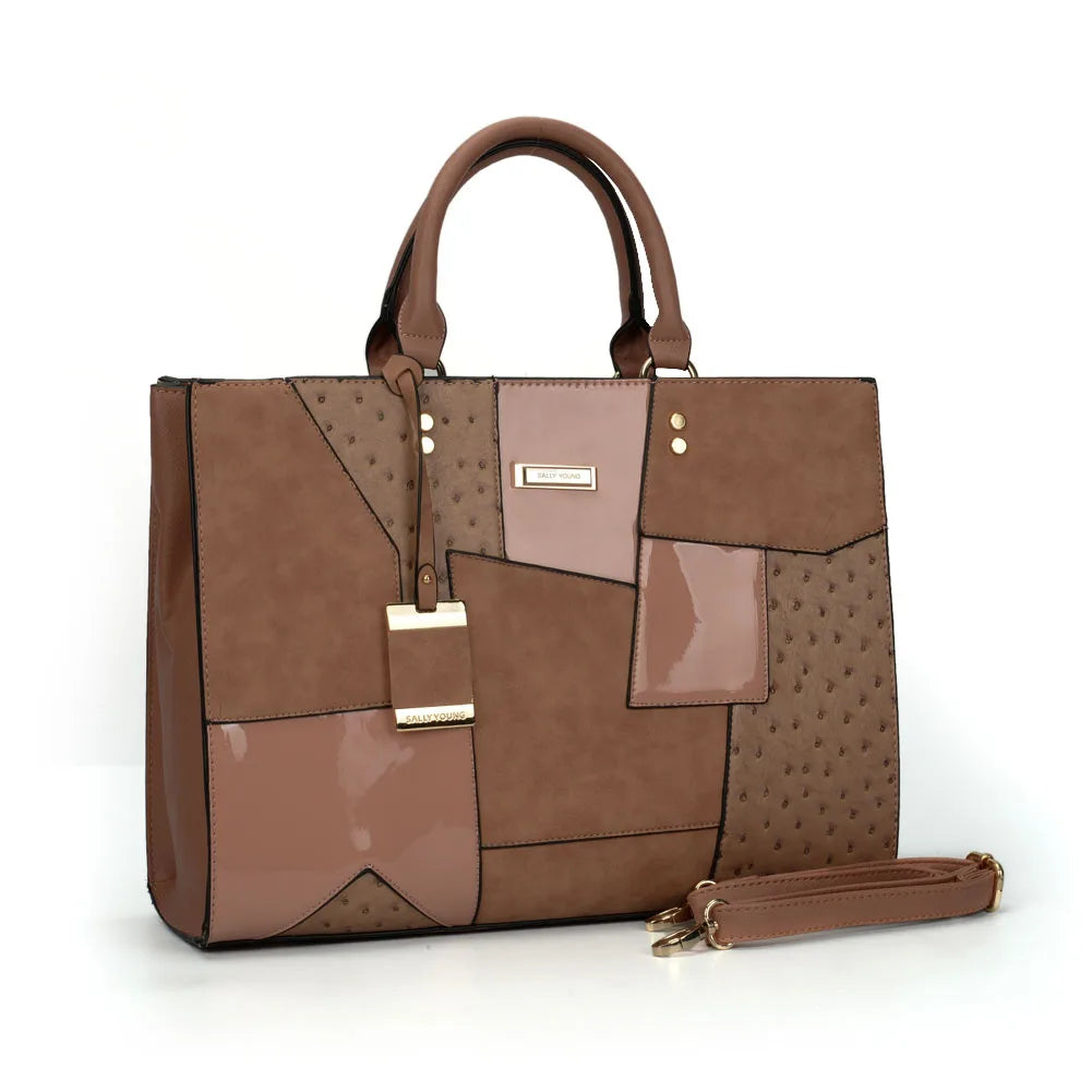 Maxy Large Ladies Handbags Single-shoulder Crossbody Handheld Triple-use Satchel Portable Leisure Bag