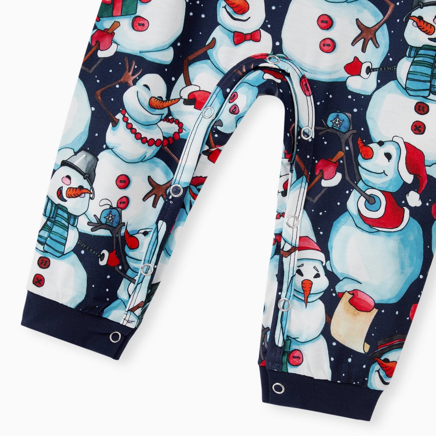 PatPat Christmas Pajamas Sets Family Matching Henley Neck Long Sleeves Snowman Pattern