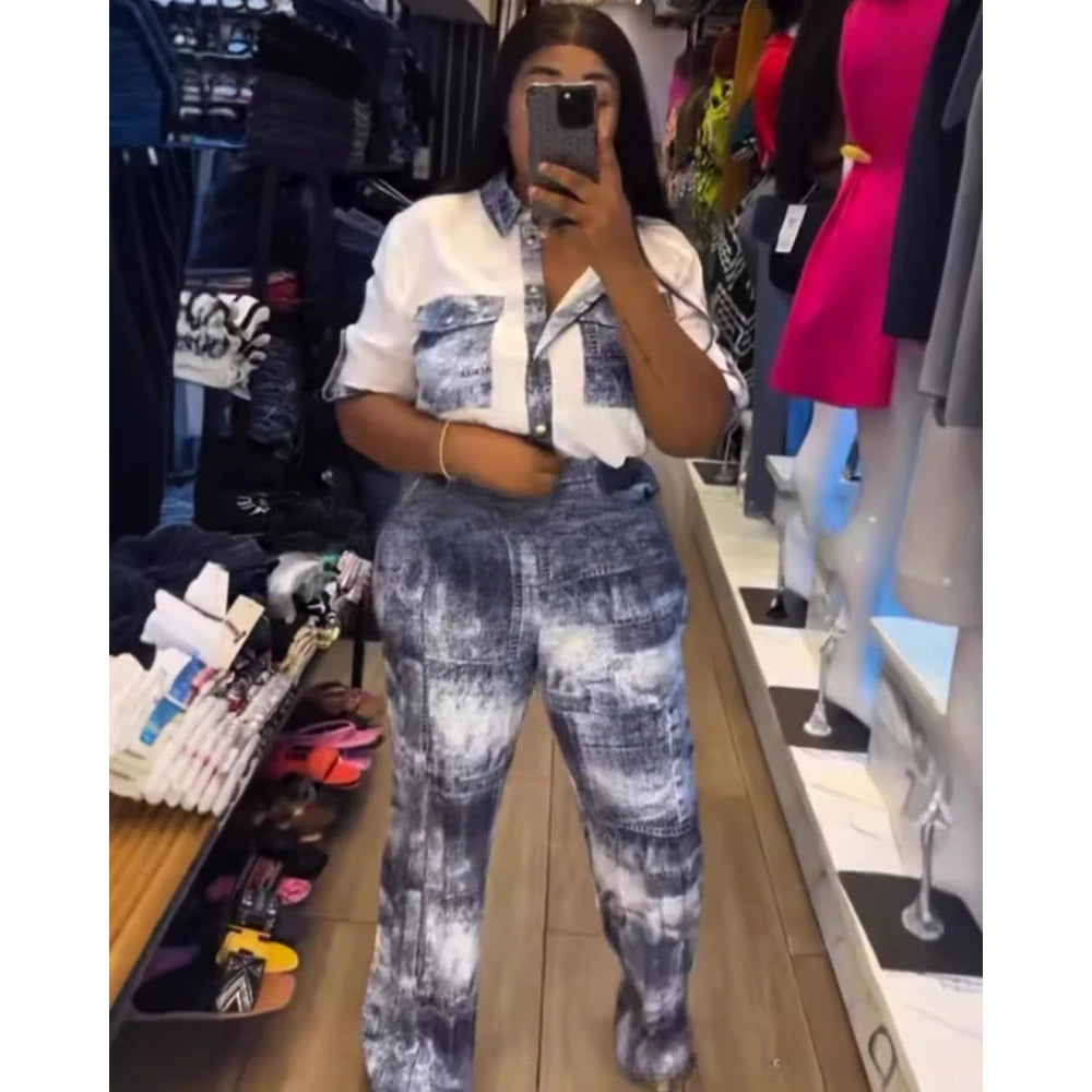 Amay 2 Piece Women Set Dashiki Clothes Summer Autumn New Fashion Sleeve Top And Pants Suit Party Lady Matching Sets Outfits