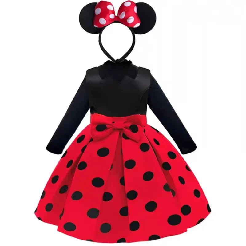 Maxy Halloween Baby Girls Minnie Mickey cos Dress Kids Cartoon Costume Toddler Children Party Birthday Ballet Clothes Princess Dress