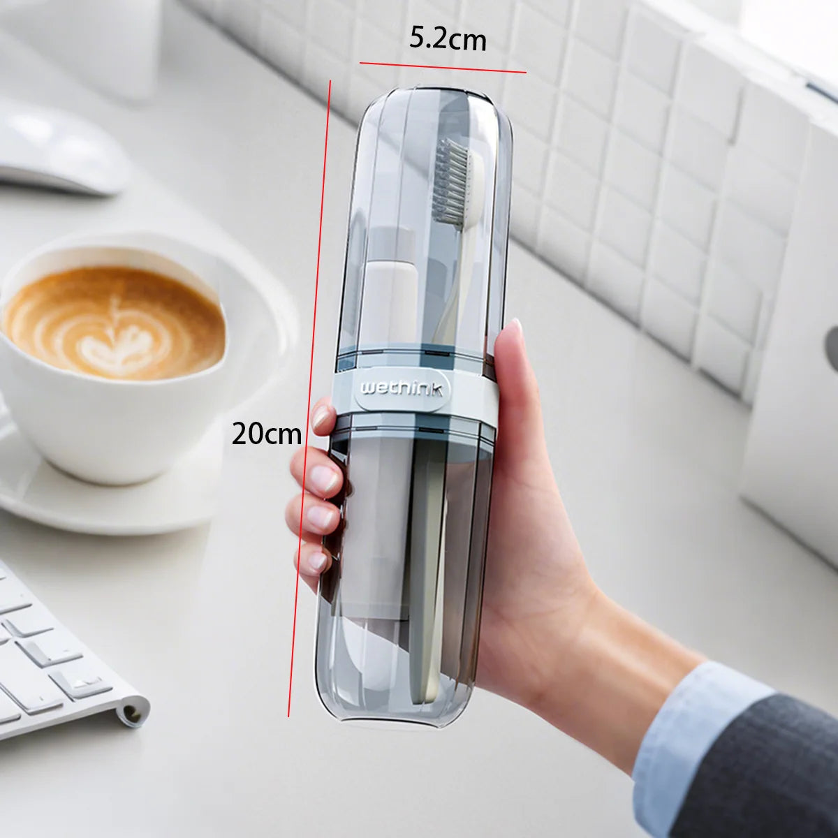 Visco Portable Toothpaste Toothbrush Protect Holder Case Travel Camping Storage Box Protect Toothbrush Toothpaste from Dirt and Damage