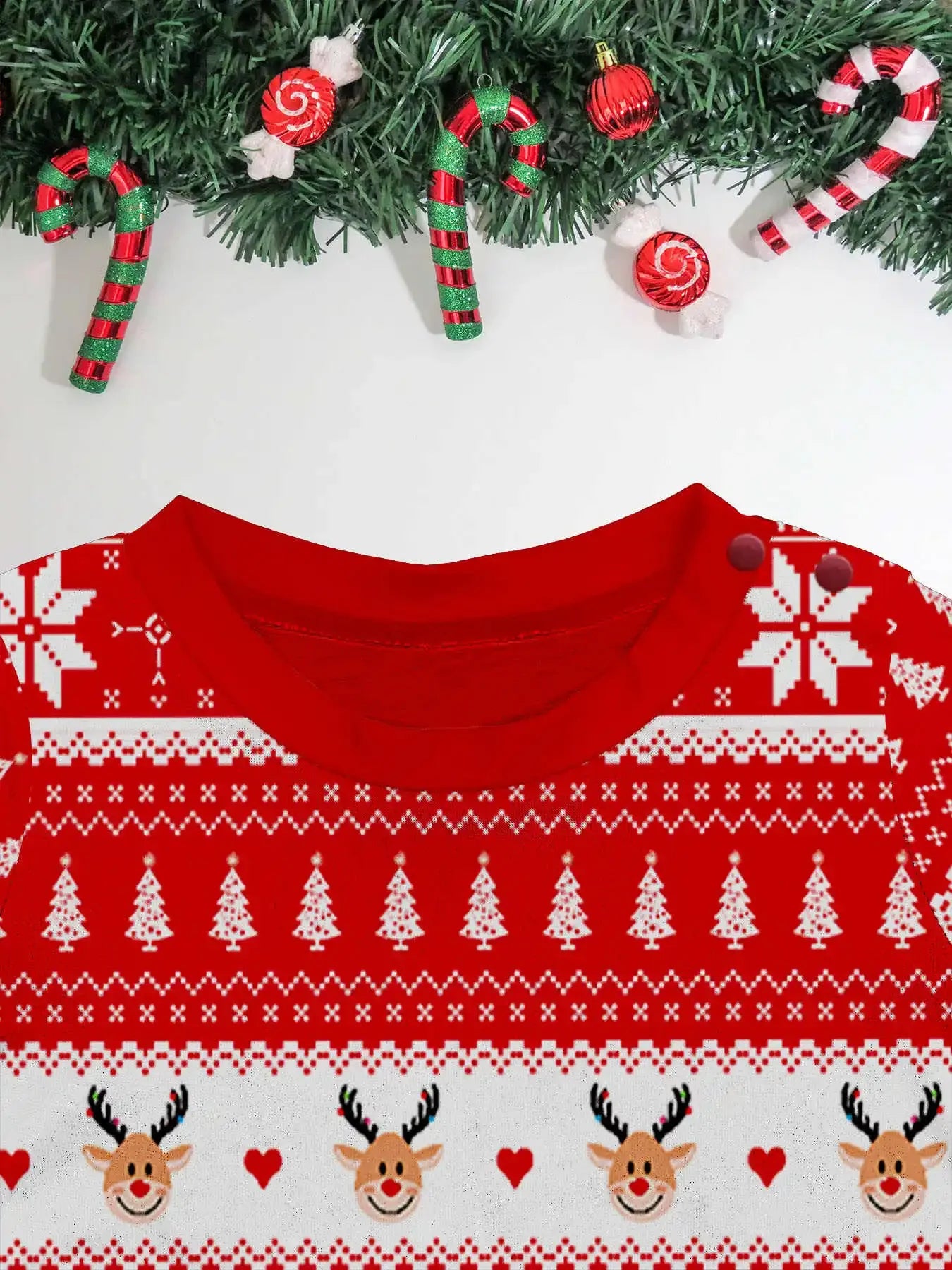 Maxy Cartoon Allover Print Matching Pajamas Set for Family Christmas Pajamas Set Full Sleeve 2 Pieces Suit Loungewear Family Look Pjs