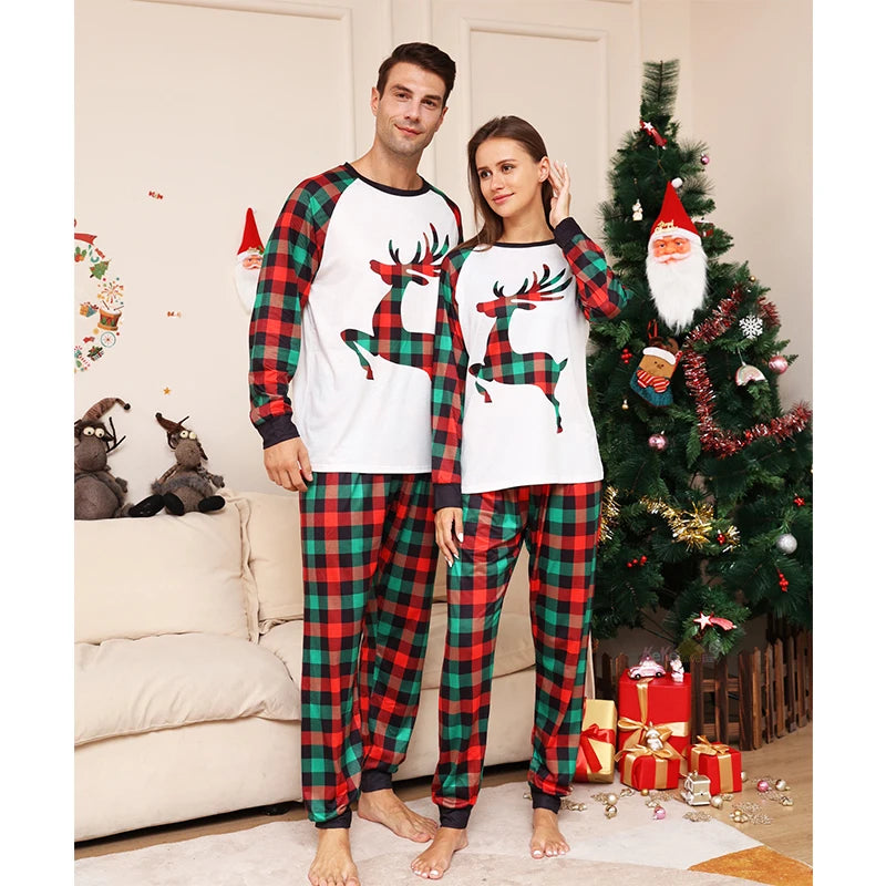 Maxy Family Matching Outfits Christmas Pajamas Adult Kids the Whole Family Same Pajama's 2Pcs Xmas Sleepwear Baby Clothing Set