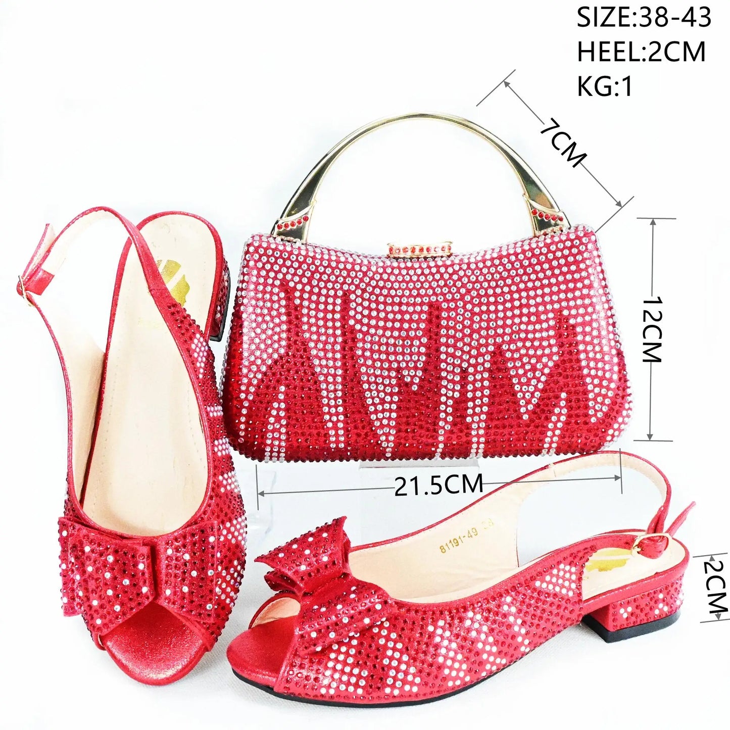 Momsey Shoes And Bag Matching Set with Blue Hot Selling Women Shoes and Bag Set