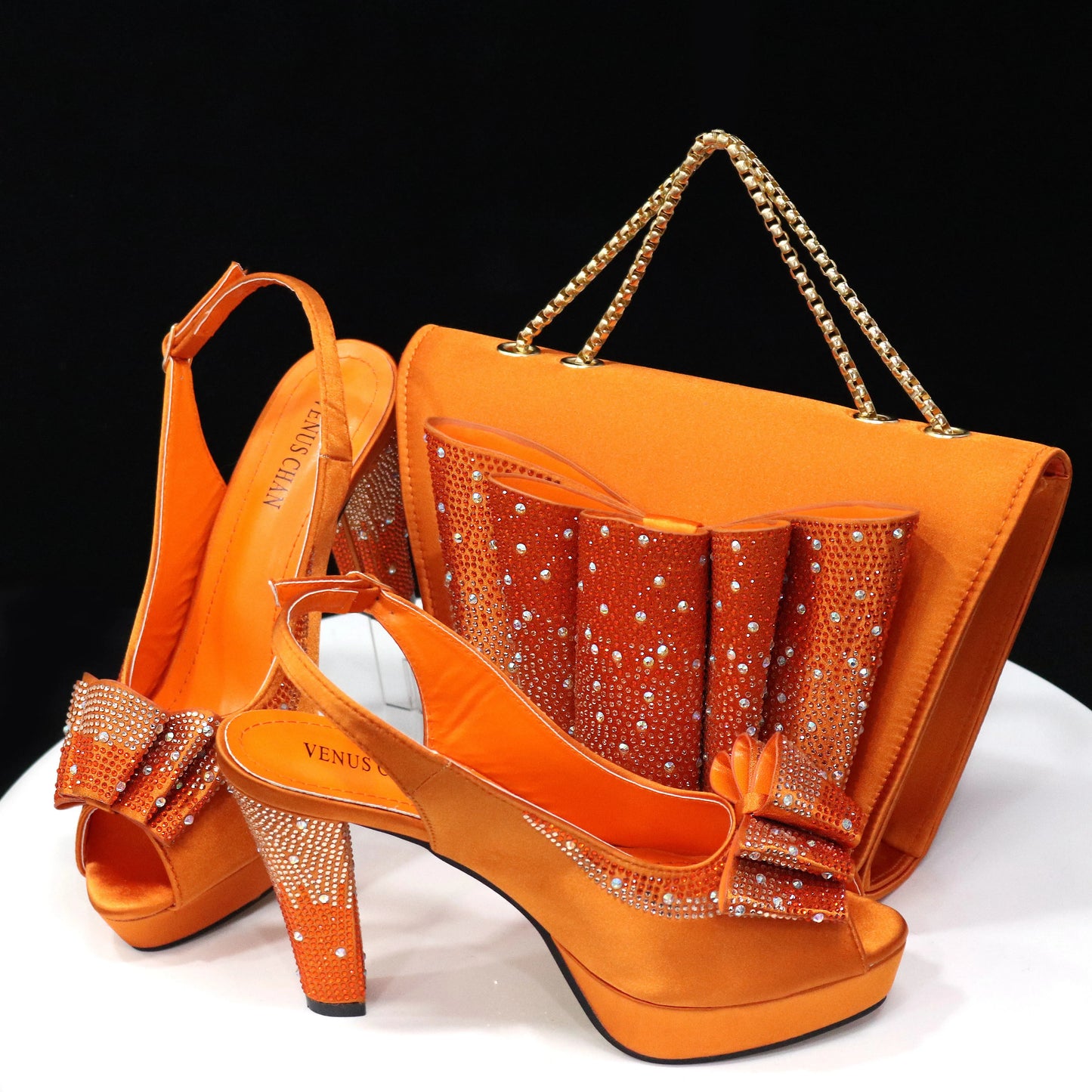 Maxy Doer show beautiful Italian gold Shoes and Bag Sets for Evening Party With Stones Italian Leather Handbags Match Bags! HTY1-1