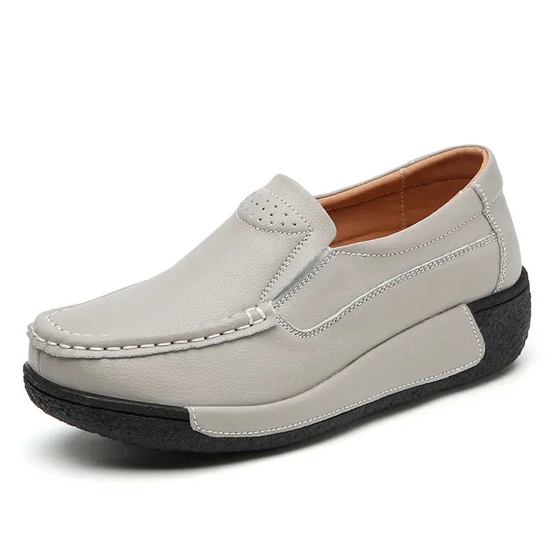 Maxy Spring Women's Loafers Comfortable Female Vulcanized Shoes Wedge Orthopedic Slip-on Platform Shoes for Women