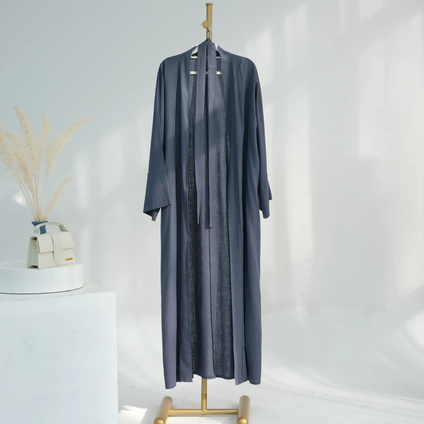 Maxy 2pcs Open Abaya Muslim Women Kimono Inner Dress Set Turkey Islamic Arab Robe Dubai Caftan Jalabiya Eid Ramadan Outfits Gown