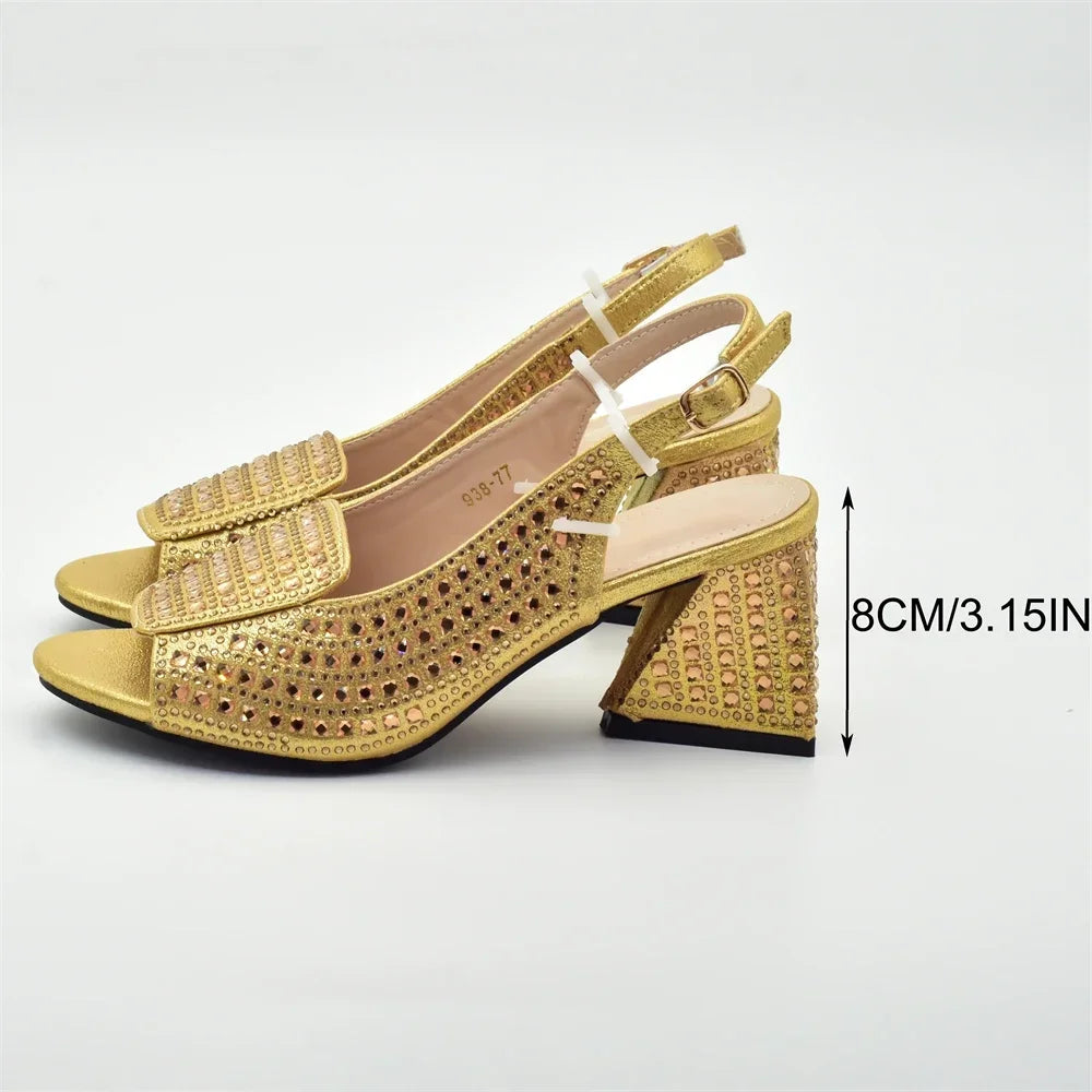 Maxy New Arrival Italian Shoe and Bag Set for Party in Women Bag and Shoes Sets for Women 2024 Luxury Wedding Shoes Woman Bride