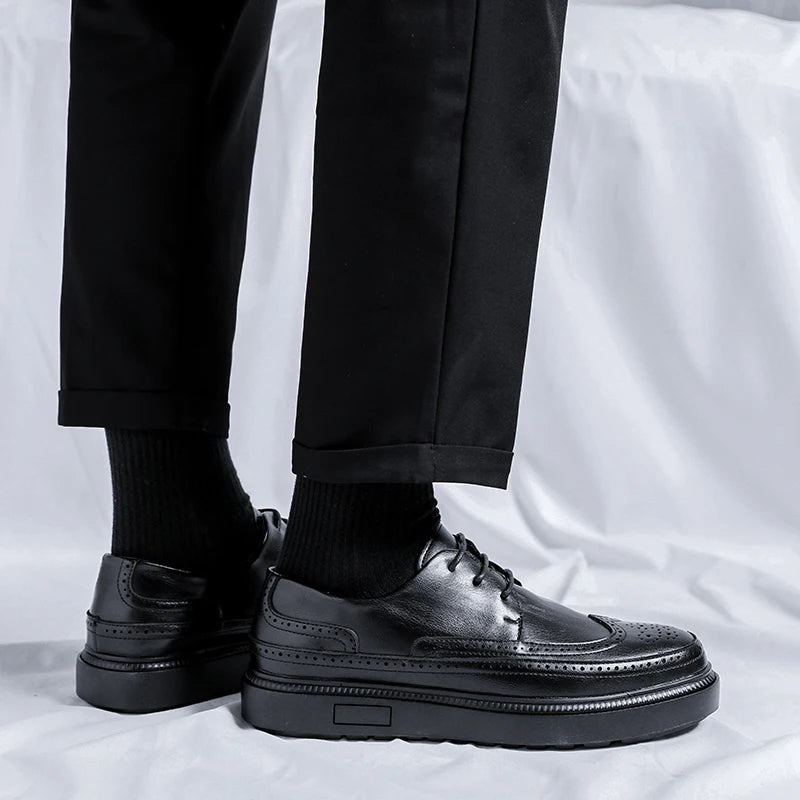 Amay Mens Dress Shoes Men's Formal Original Leather Italian Skin Shoes for Men Elegant Casual Business Luxury Social Male Flats Shoe