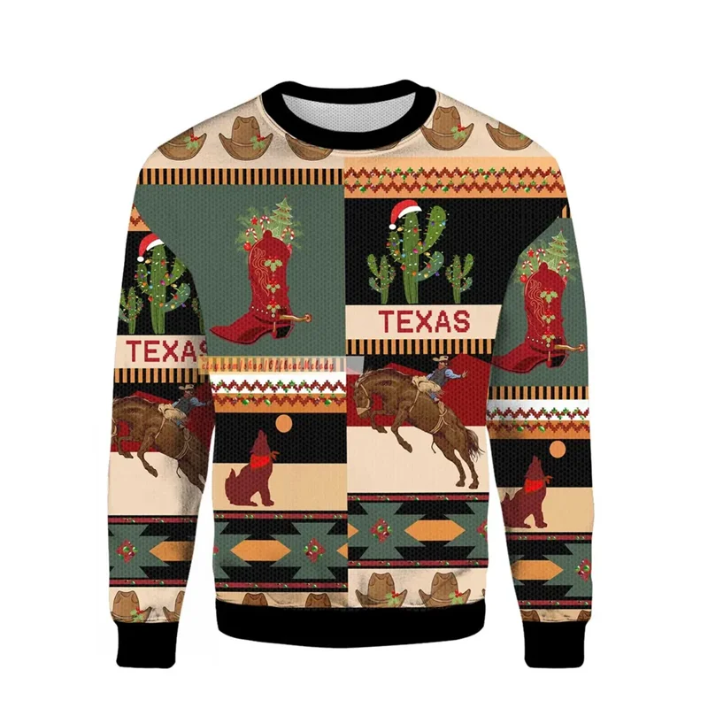 Maxy Fashion Spoof Ugly Christmas Sweater For Man Clothes Hip Hop Women Kids Men Sweatshirts Casual Pullovers Tracksuit Man Sweater
