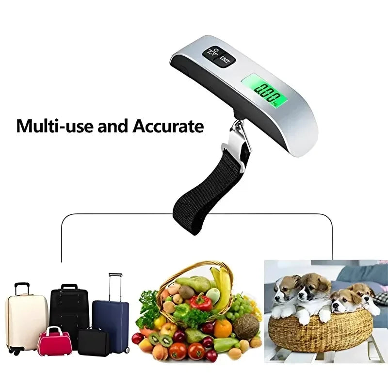 Maxy 50kg Portable Hanging Scale Electronic Hand Luggage Scale Digital Display Suitcase 110lb Travel Baggage Bag Weighing Tools