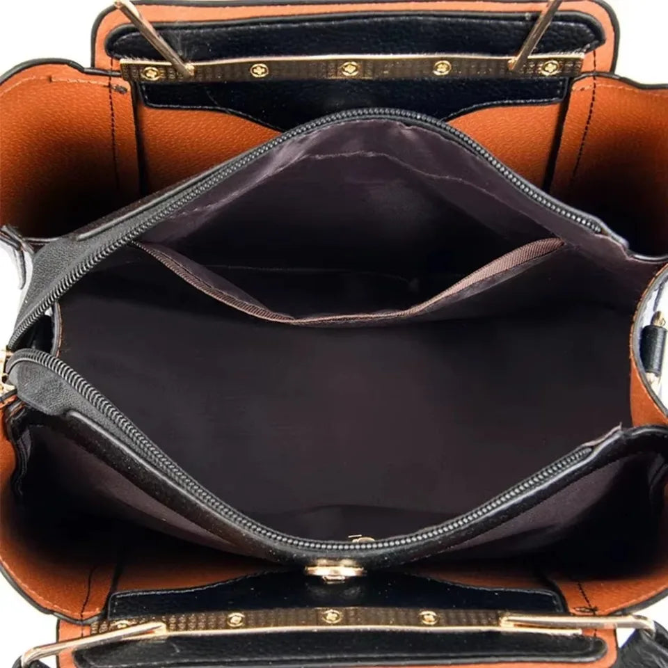 Maxy 3 Layers Large Capacity Women Tote Bag Soft Leather Luxury Handbags Women Bags Designer Solid Color Crossbody Bag Hand Bags