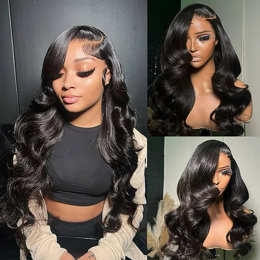 Maxy Body Wave 13x6 HD Lace Frontal Wig Brazilian 30 38 Inch Body 200 Density 13x4 Transparent Lace Frontal Human Hair Wigs For Women