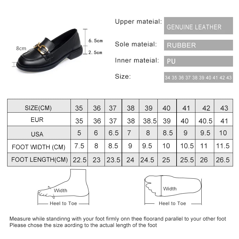 Maxy Women Loafers Shoes New Genuine Leather Spring Shoes British Style Large Size Slip-on Footwear Woman