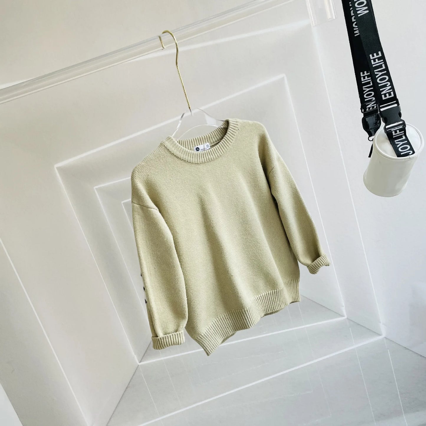 Maxy Baby Kids Sweater Patchwork Long Sleeve Fashion Big Boy Outfit O-Neck Knitted Clothes for 3-13T Autumn Fall Girl Toddler Outfits