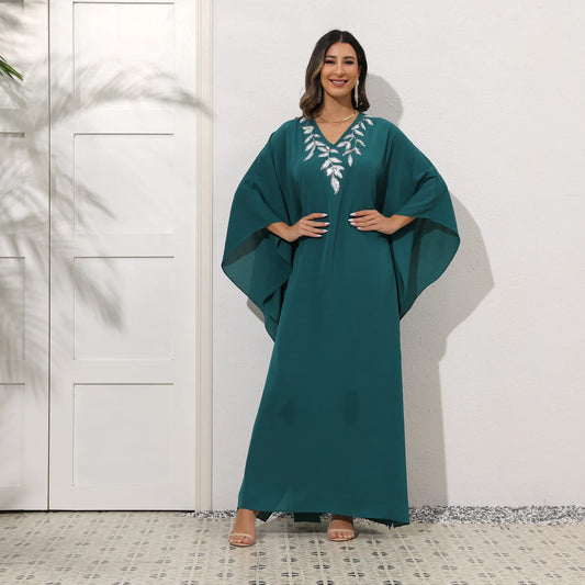 Maxy Dubai Abaya Turkey Muslim Chiffon Maxy Islam Clothing Elegant African Dresses for Women