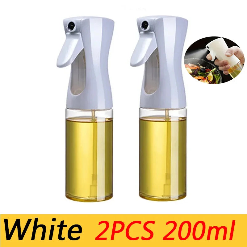 200/300/500m LOil Spray Plastic Household Kitchen Oil Spray Bottle or Oil Brush Nebulizing Mist Filling Cooking Dual Use BBQ