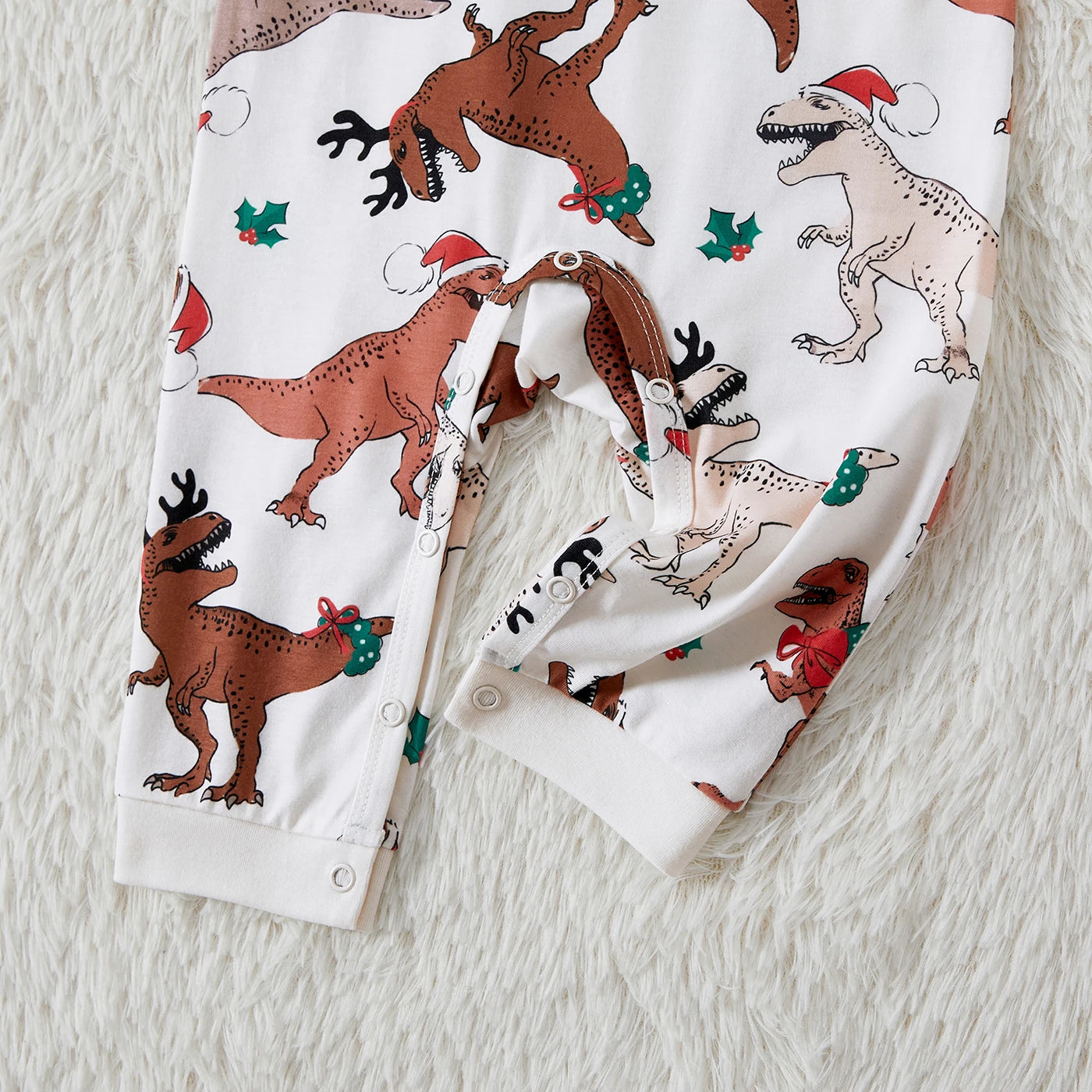 PatPat Christmas Dinosuar Print Family Matching Pajamas Sets (Flame Resistant)