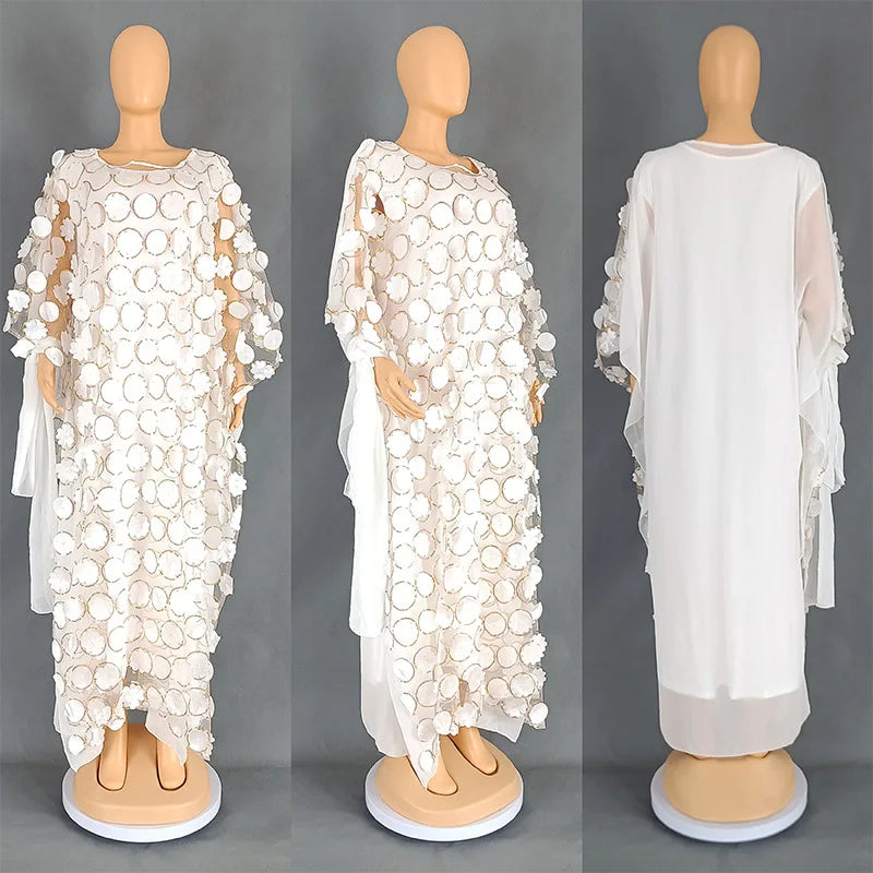 Amay Evening Dress Women Dashiki Chiffon African Clothes Robe Marocaine Luxury Dubai Kaftan Abaya Muslim Dress Vetement Plus Size